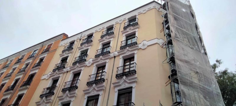 Trabajo de rehabilitacion de fachadas en Madrid